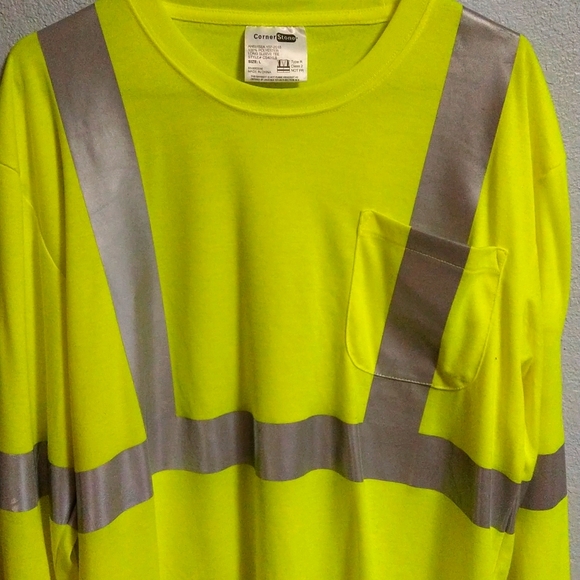 Corner Stone Reflective  Construction, Parking or Work Safety Wear Shirt - Picture 3 of 5